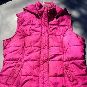 New York & Company Pink Puffer Jacket