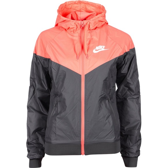 nike jacket black and orange