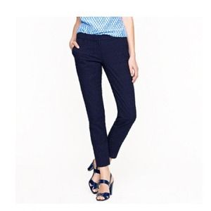 J. Crew navy eyelet cafe capri 0P