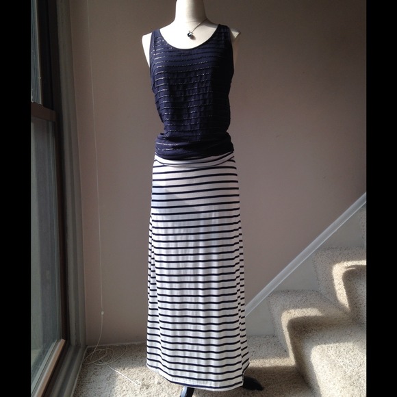 STRIPED MAXI SKIRT NWOT - Picture 3 of 3