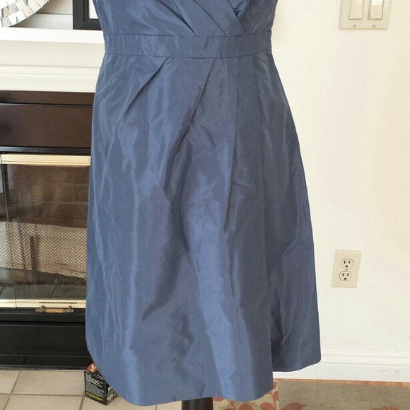 J. CREW Silk Blue Blakely Taffeta Dress bridesmaid - Picture 3 of 3