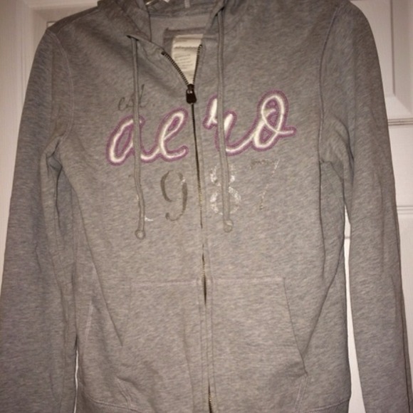 Grey and purple zip up