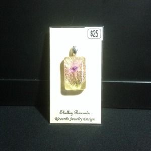 Pressed Orchid Pendant