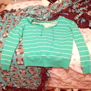 Mint stripped sweatshirt