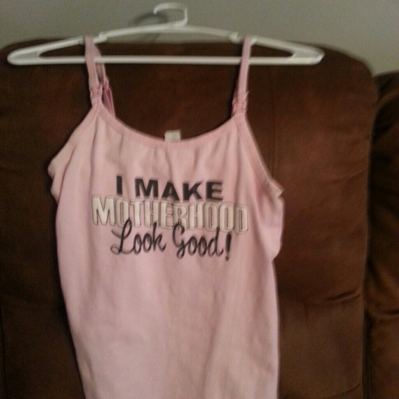 Pink tank top for the nursing mother