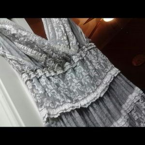 Lacy white and gray dress!!!