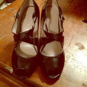 Nine West Black Patent Leather Heels