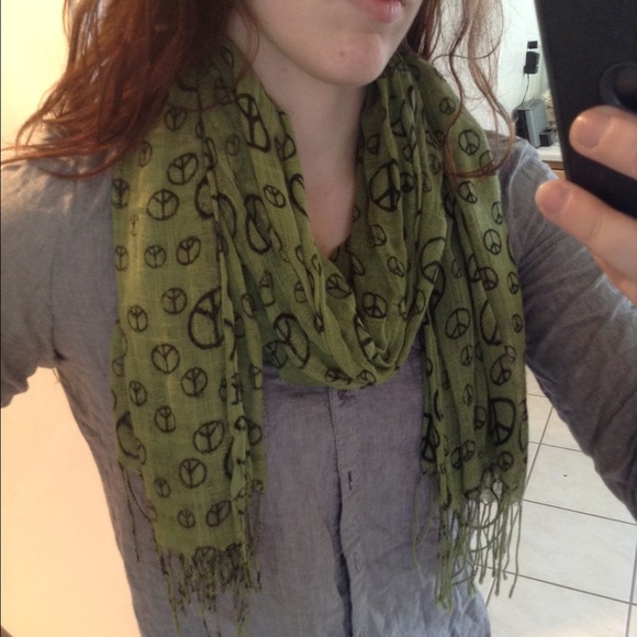 Green peace scarf
