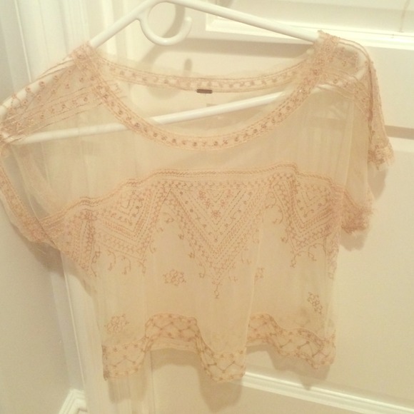 Free people beige adorable top