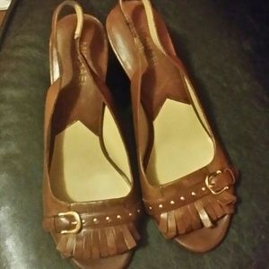 Brand new Michael Kors tan sling back 3 inch heels