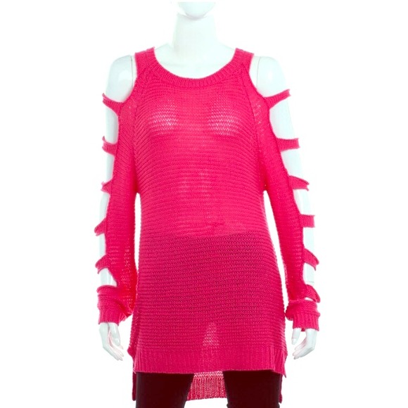 Sale 💝💝💝 Nastygal Hot Pink Cutout Sweater