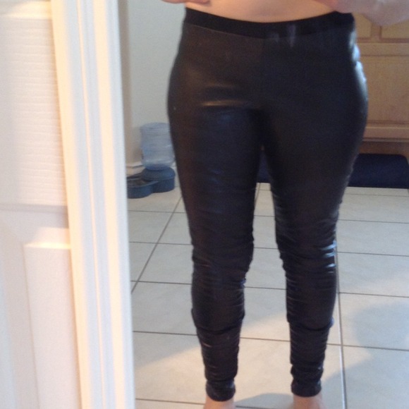 Faux leather leggings