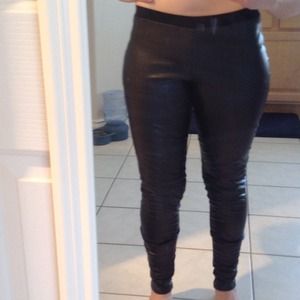 Faux leather leggings