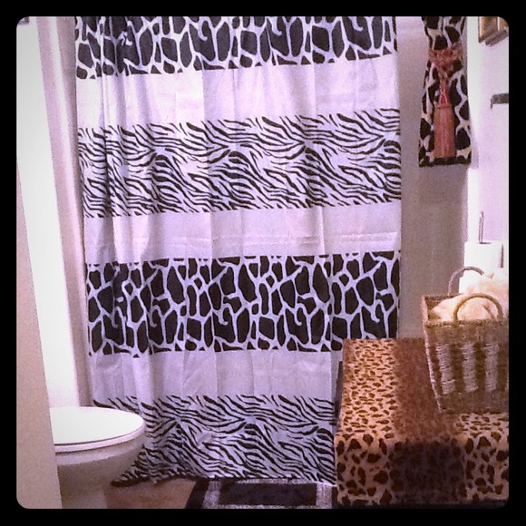 Animal print shower curtain