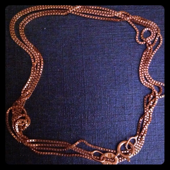 ❤TRADED❤ 14K yellow gold box link necklace chain