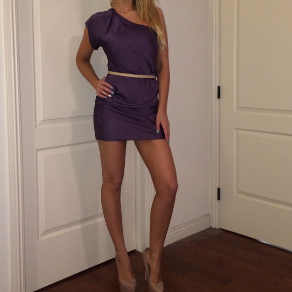 Reserved !!! purple one shoulder dress