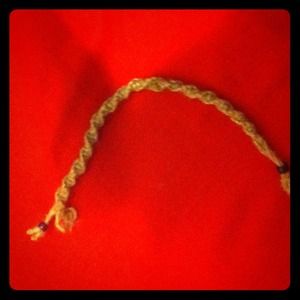 100%hemp bracelet hand woven