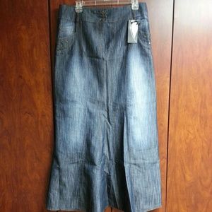 denim maxi skirt