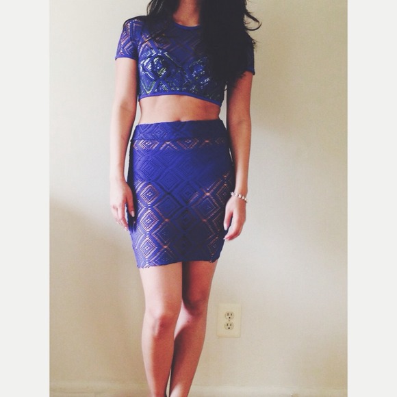 Monday Blues electric blue 2 piece - Picture 1 of 3
