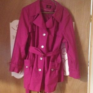 Fuchsia Spring coat size 3X