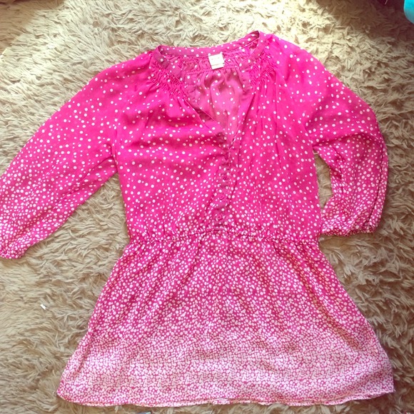 Tops - Polka dot pink top