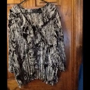 Black and White Blouse