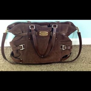 MICHAEL KORS brown leather-suede purse!