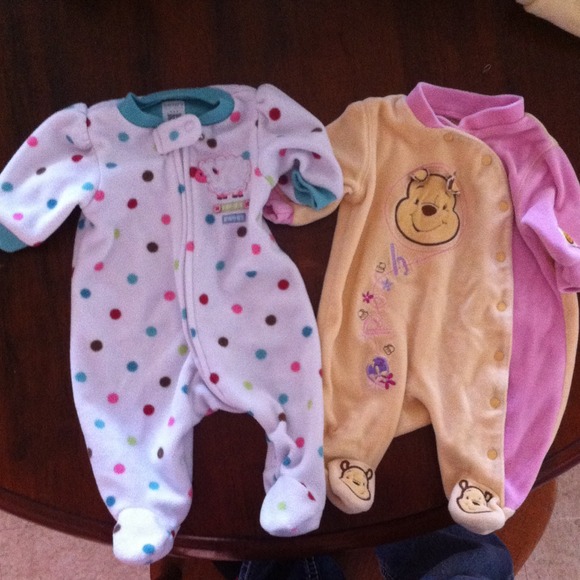 Baby girl velour nighties