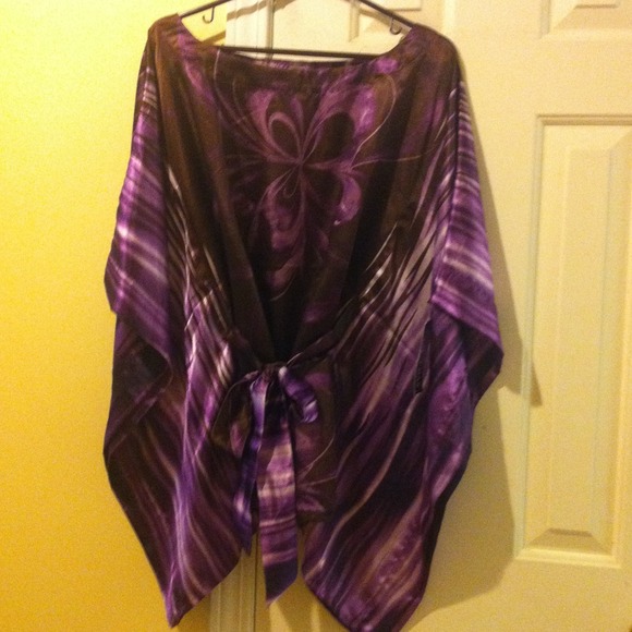 Gorgeous Silky Kimono Dolman Purple Top