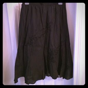 Plus size black linen skirt!!