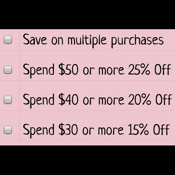 Discount on Multiple Purchases - Picture 1 of 1