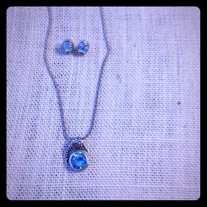 Sterling silver blue topaz jewelry