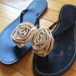 J. Crew flower flip flops