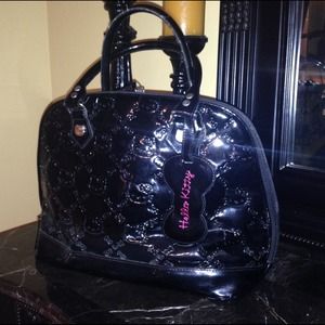 Hello kitty Loungefly Embossed Black handbag