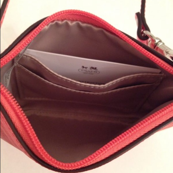 Coach Zebra Wristlet. Hot orange - Picture 3 of 4