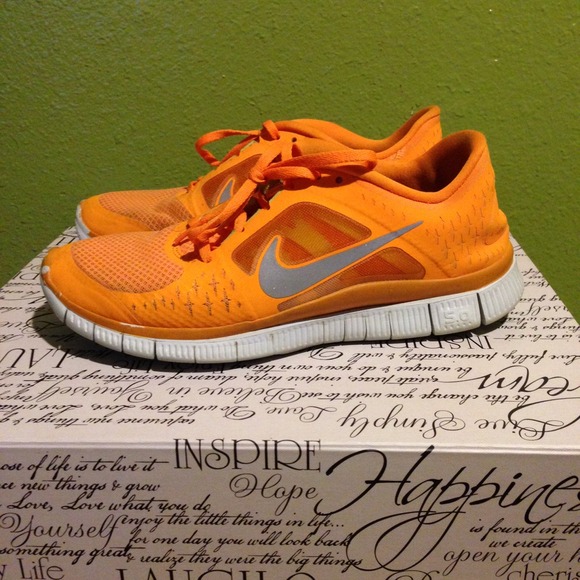 Orange Nike Free Runs