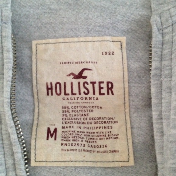 SOLD IN BUNDLE Hollister Gray 3/4 Sleeve Hoodie - Picture 3 of 4