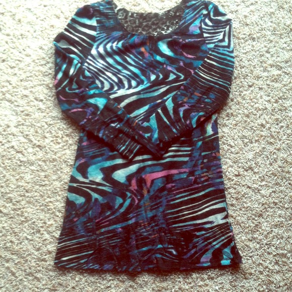 Reversible Zebra & Leopard Long Sleeved Dress