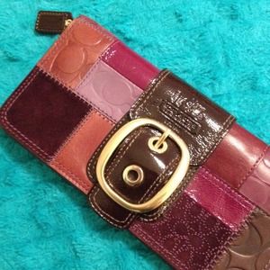 Authentic Coach patchwork clutch