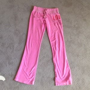 Love pink sweat pants