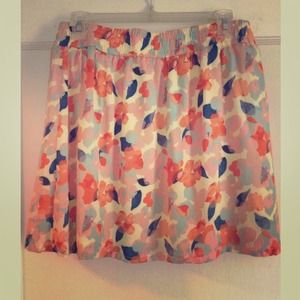 Tulle Floral Print Skirt