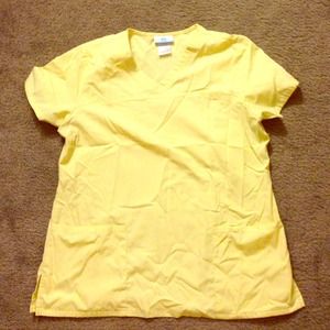 Yellow Scrub Top NEVER WORN