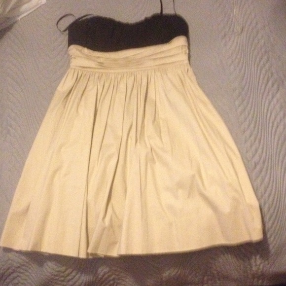 Beige & black dress
