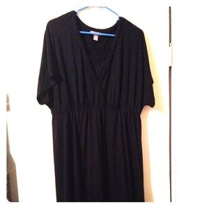 ❌❌SOLD❌❌ Black Cotton Dress with Empire Waist