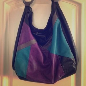Dark Color Block Purse