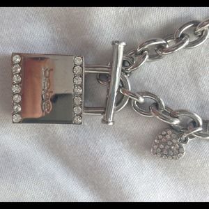 Bebe lock chain necklace