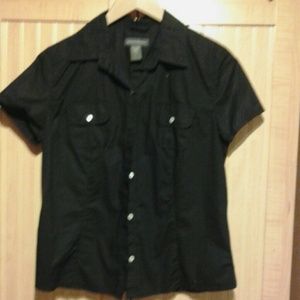 Banana repubic black short sleeve shirt
