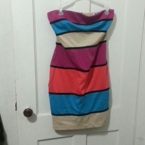 Color blocking dress