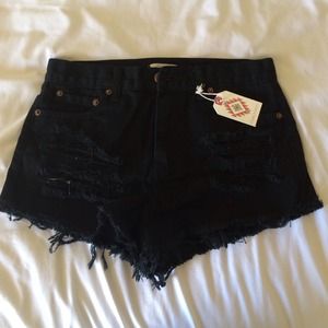 black highwaisted shorts