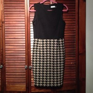 Calvin Klein houndstooth dress